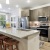Kitchen with stainless steel appliances